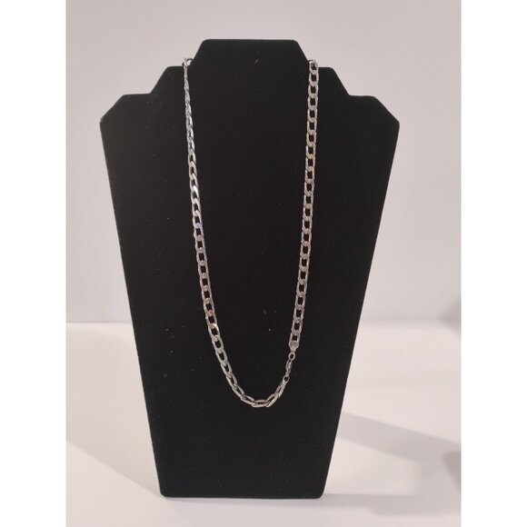 Sterling Silver 925 Flat Chain Necklace 24” ( 1.6mm) -3.33 gr - Picture 3 of 16